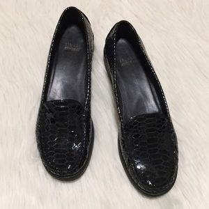stuart weitzman patent leather loafers